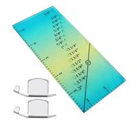 Marcatura del righello di cucitura, righello del margine di cucitura,Calibro per cucitura perforato acrilico versatile - Guida alla misurazione del cucito, taglio dello strumento Hems a linee rette