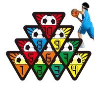 Marcature di pallacanestro, marcature numerate a terra - marcatori di allenamento sportivi multi-colorante - marcatore di allenamento sportivo, punti numero , marcatura per lezioni