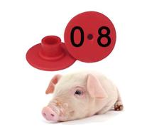 marcature per bestiame, Etichette auricolari digitali rotonde for suini, ovini, bovini e bestiame - Scritte grandi chiare, difficili da rimuovere