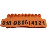 marcature per bestiame, Grande scheda di identificazione in plastica for bestiame, bovini, suini e animali grossa taglia 101-200, blu/arancione/301-400(Orange,201 300)