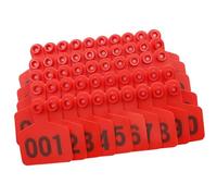 marcature per bestiame, Orecchio di bovino T001-100 -901-1000 Numero, Cavalli, Maiali, Capre e Pecore Animali da fattoria 701-800 Blu/Rosso/.901-1000(Red,501 600)