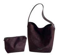 MARCBUSE 2 borse a tracolla invernali in pelle scamosciata, eleganti borse sotto le ascelle con ampio spazio per riporre libri essenziali, elettronica, viaggi, borsa a tracolla di grande capacità, per