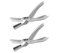 MARCBUSE 2Pcs Acciaio Gamberi Coda di Rimozione Facile Da Pulire Gamberi Chucker Peeler Sheller Per Uso Domestico Cucina E Pesce Amante Gamberi Shell Remover Strumento