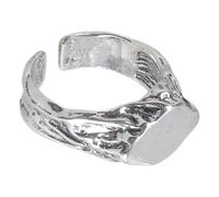 MARCBUSE Anelli di dichiarazione della lega strutturata Vintage Outdoor Ispirato Gioielli Pietra Band Unico Unisex Pietra Regalo Personalizzabile Dimensione Dito