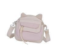 MARCBUSE Borsa a tracolla in nylon contemporanea per le donne borse a tracolla con tracolla regolabile per lo shopping e la borsa del telefono di evento sociale, bianco, One Size