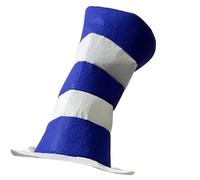 MARCBUSE Cappello da capitano militare con motivo a righe, costume da capitano con bordo grande, traspirante, per Halloween, carnevale e eventi a tema cosplay