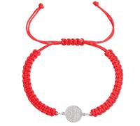 MARCBUSE Cattolicesimo Benedetto Attraversato per Uomini Donne Battesimo Fede Regalo Gioielli Accessori Regolabile Handchain Mano Corda, Misura unica, come descritto