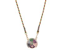 MARCBUSE Collana con ciondolo a forma di tarocchi mistici, alla moda, con cordoncino intrecciato per l'uso quotidiano o per eventi speciali, gioielli ispirati all'occulto, Misura unica, come descritto
