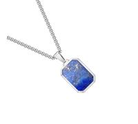 MARCBUSE Collana moderna in acciaio inossidabile da uomo con ciondolo geometrico rettangolare gioielli per il collo adatto per l'uso quotidiano in acciaio inossidabile unisex, Misura unica, come