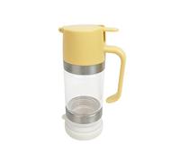 MARCBUSE Dispenser per miele a prova di perdite per caffè e ristoranti Barattolo contenitore di sciroppo di vetro multiuso bottiglia di miele con manico barattolo di vetro