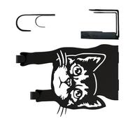 MARCBUSE Gancio decorativo a forma di gatto sopra la porta, in metallo, per giacche, borse, asciugamani, bagno, camera da letto, decorazione antiruggine