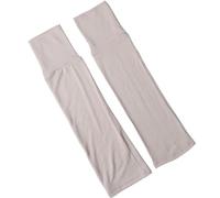 MARCBUSE Guanti lunghi in cotone senza dita maniche a prova di sole per le donne attività all'aperto protezioni solari e comodi manicotti senza dita, Beige, Taglia unica