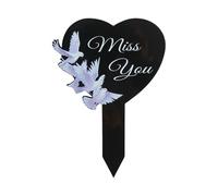 MARCBUSE Memorials Keepsakes Placche a forma di cuore decorazione acrilica della memoria per lapesite resistente alle intemperie cimitero commemorativi