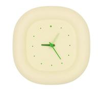 MARCBUSE Orologio da tavolo moderno classico con movimento silenzioso con design a bolle color giallo crema orologio da parete per casa ufficio decorazioni decorative