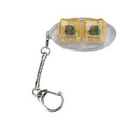 MARCBUSE Portachiavi ergonomico a 2 tasti con tastiera giocattolo per impiegati in ufficio, studenti, riduzione dell'ansia, giocattolo ovale keycap