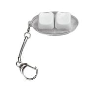 MARCBUSE Portachiavi ergonomico a 2 tasti con tastiera giocattolo per impiegati in ufficio, studenti, riduzione dell'ansia, giocattolo ovale keycap