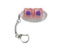 MARCBUSE Portachiavi ergonomico a 2 tasti con tastiera giocattolo per impiegati in ufficio, studenti, riduzione dell'ansia, giocattolo ovale keycap