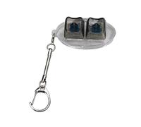 MARCBUSE Portachiavi ergonomico a 2 tasti con tastiera giocattolo per impiegati in ufficio, studenti, riduzione dell'ansia, giocattolo ovale keycap