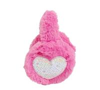 MARCBUSE Scaldaorecchie a forma di cuore in pile con paillettes per tutte le età, fascia regolabile, isolante, per sport invernali, corsa, sci, morbidi copriorecchie eleganti per il freddo, B