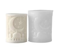 MARCBUSE Stampo antiaderente facile non macchiato Moonss Casting resistente al calore per cera e sapone Artigianale Forniture Artigianali Moschea Design Fiamma Stampo in Silicone Fiamma Stampo per la