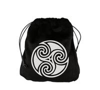 MARCBUSE Tarocchi Deck Holder Soft Tarots Card Bag Portable Dices Holder Organizzatori Regali di Cristallo Sacchetto di Imballaggio Durevole Carta Morbida Portatile Dadi Organizzatori Coulisse, Nero 5