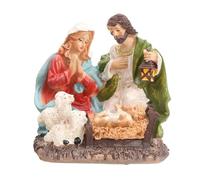 MARCBUSE Tradizionale presepe statuette resine Sacra Famiglia Mantelli di Natale Decorazione Arte Religiosa Vacanza Ornamento Spirituale Decorazione Vacanza