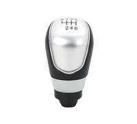 Marce Pomello Cambio Compatibile Con Ford Per Fiesta MK7 2008-2013 Per Focus MK2 FL 2008-2011 Per B-max 2012-2024 Pomello Del Cambio A 5 E 6 Velocità(Silver 6 thread)