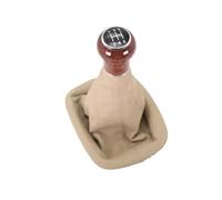 Marce Pomello Leva Cambio Per VW Per Passat B5 B5.5 1997-2005 Pomello Del Cambio Car-styling 5/6 Velocità In Pelle Marce Shifter Manopola(5 speed Beige)