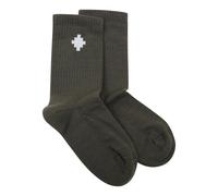 Marcelo Burlon - Calze Alte con Logo Croce Militare - - Underwear - Uomo - Verde - M