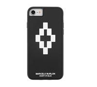 MARCELO BURLON COUNTY OF MILAN Cover/Custodia Compatibile con iPhone 8/7/6s/6 - MOD. 3D Cross - Custodia Burlon Originale - Semi-Rigida - Logo in Rilievo - Protezione Frontale rialzata