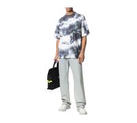 Marcelo Burlon - T-shirt oversize con logo e motivo tie-dye - - Tops - Uomo - Grigio - S