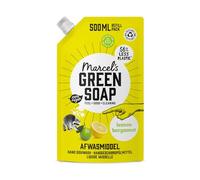 Marcel's Green Soap Confezione di ricarica per piatti Limone e Bergamotto - Detersivo per piatti biodegradabile - Formula senza microplastica - Risparmia il 56% di plastica - 500 ml