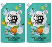 Marcel's Green Soap - Ricarica ammorbidente Pesca e gelsomino - Ammorbidente - Privo di plastica e olio di palma - Ecologico - Vegano - 750 ml (Confezione da 2)