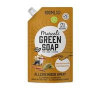 Marcel's Green Soap - Ricarica Spray Multiuso Sandalo & Cardamomo - Spray detergente - Risparmia il 76% di plastica - Ecologico - Vegano - Biodegradabile al 99% - 500 ML