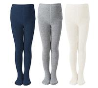Marchare Calze invernali per bambini, in cotone spesso, tinta unita, per uniforme scolastica, calze calde per ragazze, confezione da 2/3, Multicolore, 9-12 Anni