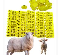 Marche auricolari per animali da reddito suini, ovini e bovini 001-100/101-200/201-300/301-400 marche auricolari digitali - per la gestione dell'allevamento (blu, giallo, rosso, verde,arancione, rosa)