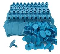 marche auricolari per bovini numerate, Etichette auricolari vuote for bestiame for bovini, ovini, suini, capre, 100 pezzi Etichette auricolari vuote for l'identificazione degli animali in TPU(Blue)