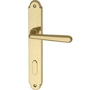 Marchesi 1231.15C.002.M BB90 - Maniglia per porta con serratura, in ottone lucido