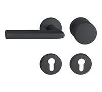 MARCHESI 1420A-4101-2082S-2087-9005 LX Set per Porta di casa, Nero