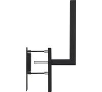 MARCHESI Malmö, maniglia per porta di sollevamento, maniglia per porta da terrazza + maniglia a conchiglia, acciaio inox nero opaco