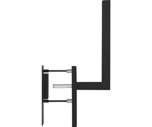 MARCHESI Malmö, maniglia per porta di sollevamento, maniglia per porta da terrazza + maniglia a conchiglia, acciaio inox nero opaco