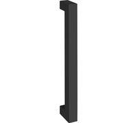 MARCHESI Maniglia per armadio Quadra LA 370 mm, moderna maniglia per porta, lunghezza 400 mm, in acciaio inox nero opaco verniciato a polvere