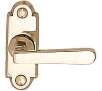MARCHESI Maniglia per finestra Alt-Wien 7 x 35, quadrata, elegante oliva per finestra, lunghezza 60 mm, ottone lucido