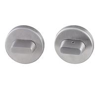 MARCHESI Rosetta per WC da 53 mm con chiavistello girevole su entrambi i lati, 2 chiavistelli + rosetta, in acciaio inox opaco