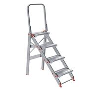 SCALA SGABELLO ALLUMINIO 4 GRADINI con PARAPETTO Class piU'