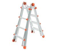 Scala Telescopica Alluminio 8+8 gradini Squadra MARCHETTI