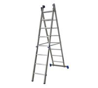 Marchetti Azzurra 2 Scala in alluminio professionale 2 tronchi, 10 gradini, m...