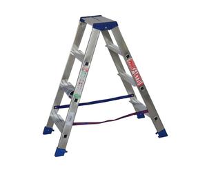 Marchetti GAUDI scala scaletto alluminio doppia salita 4 gradini altezza 1 m