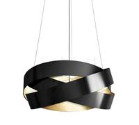 Marchetti Pura Lampada a sospensione LED, nero/aspetto foglia d'oro - ø100 cm