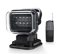 MARCHFA KOLOME Faro da ricerca Led luce da lavoro telecomandato con piede magnetico luce da ricerca Chip Cree resistente alle intemperie ruotabile per auto offroad caccia barca giardino 50 W DC 12 V